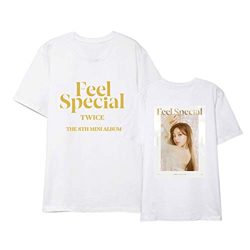 KPOP Twice Camisa de Manga Corta Casual T-Shirt Feel Special Impresión Tops Camiseta de Algodón...