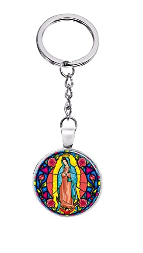 Publisit - Llavero, joya de bolso, Virgen María, Cabujón Religioso Nuestra Señora de Guadalupe, regalo para hombre o mujer Cover