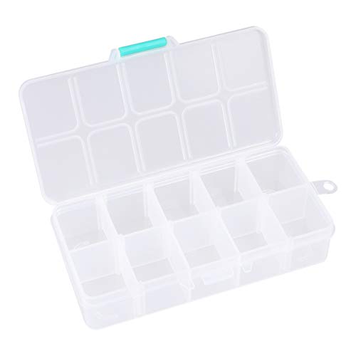 Angoily 1 Juego Caja De Almacenamiento De Joyas Transparente Compartimentos Organizador De Joyería Square Para Pendientes Pulseras 2 Piezas