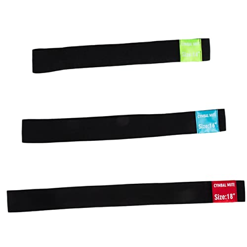 Toddmomy Drum Practice Cymbal Mute Belt 14-18 Inch Drum Accessories Elastic Ring Cymbal Silencers Mute Pad Belts