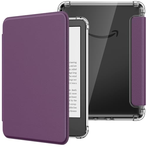 MoKo 6インチ電子書籍リーダー(第11世代-2024/2022年)用ケース、ウルトラクリアソフトフレキシブル透明TPUバックカバーライトシェル 自動ウェイク/スリープ機能付き 電子書籍リーダー第11世代 2024年、BOOX&Kobo、ライチディープパープルには適合しません。の商品画像（Amazon）