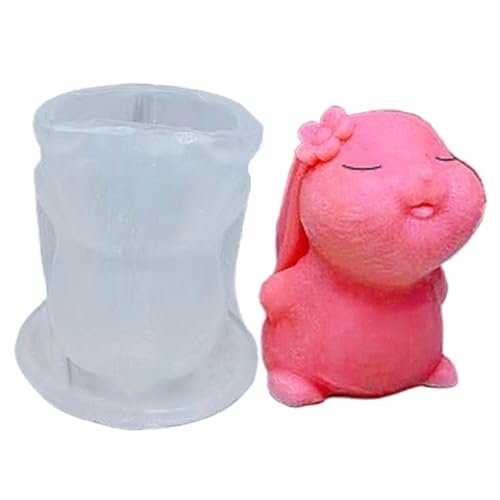 Moldes de silicona para Pascua - Moldes para velas de Pascua de silicona Simpático molde para conejo de Pascua, molde de conejo de Pascua, molde para velas, decoración de pasteles, festivales de