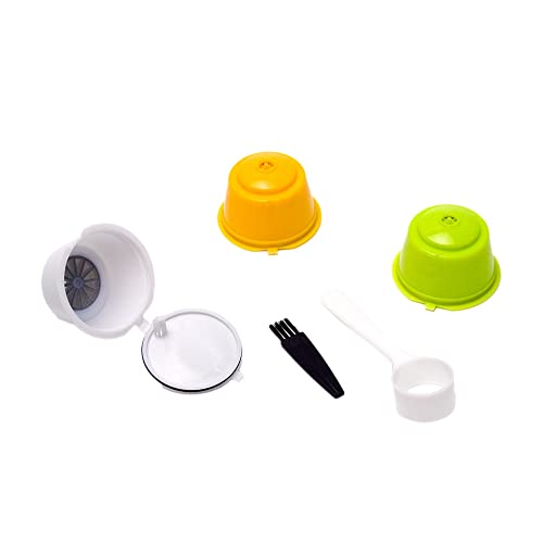 Uikdjgu 3 Piezas CáPsulas de Café CáPsulas de Café Recargables CáPsulas Filtro de Café Universal Reutilizable con Cepillo con Cuchara para A