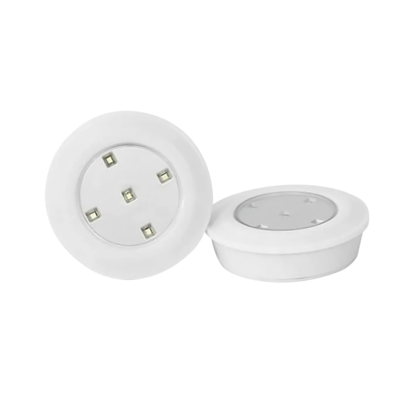 DIYEAH 2 LED Puck Lights Battery Operated Stick Tap Lights for Cabinets Kitchens Easy Installation