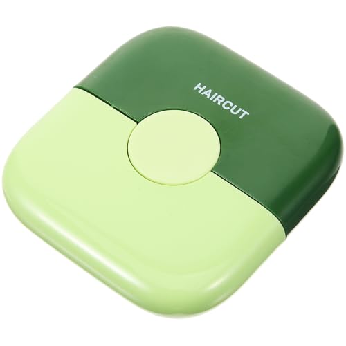 WOONEKY Recortadora De Pelo Manual Peine Recortador, Color Verde Aguacate, Tamaño Compacto, Para Mujer y Niña, Para Recortar Puntas Abiertas En Casa y Viajes