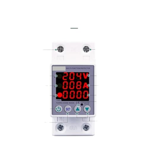 Relais de protection de courant réglable 100A 230V pour rail DIN