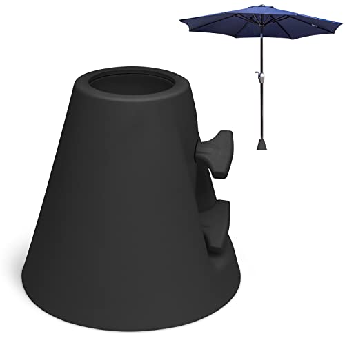 GoSports 500lb Equivalent Pool Deck Umbrella Anchor – Permanent Ground Anchor for Outdoor Umbrellas, Sunshades or Light Strings – Black, White