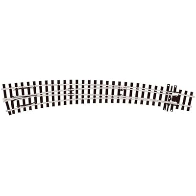Curved Left-Hand Turnout, Peco SL-E1487, H0m, Code 75