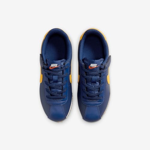 Nike Cortez EasyOn Little Kids' Shoes (DM0951-401, Midnight Navy/Blue Void/Sail/University Gold)4