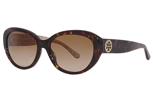 Tory Burch TY7136 レディース サングラス ダークべっ甲/ダークブラウン グラデーション 56, ダークタートス, One Size