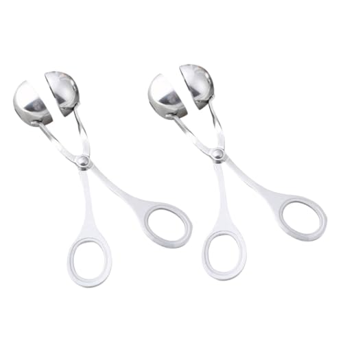 Amosfun 2 Pièces Pince à Boulettes De Viande Acier Inoxydable Portable Avec Poignée Ergonomique Pour Boulettes Riz Et Tofu Ustensile De Cuisine Pratique Et Drainant