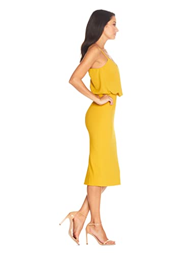 Image of Dress The Population Women's Alondra Blouson Tank Pencil Skirt Midi Dress