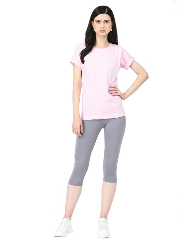 Image of Robinbosky Premium Stretchable Cotton Capri Legging for Women | Suitable for Formal wear & Casual wear | High-End Elastic Makes. The Leggings Squat Proof and Durable for Travel, Yoga, & Workout.