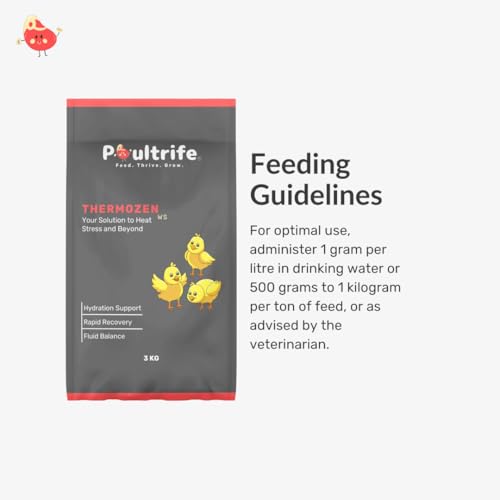 Image of Thermozen WS - Water-Soluble Poultry Heat Stress Supplement | Electrolytes, Vitamins, & Probiotics for Dehydration, Gut Health, & Immunity - 3 KG