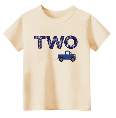 Image of Toddler Boys Girls 2nd Birthday Shirt Outfit for Kids Two Years Old Birthday Gift for Party Short Sleeve Tshirt