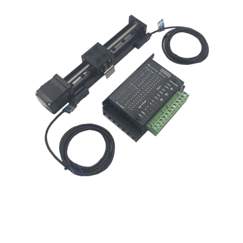 PJKTBEYI Mini Table coulissante en T avec capteur de Fin Course, Moteur Pas à Nema11 28 mm, 50 300(Slide Stage Motor,6 Pitch-200mm)