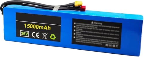 Ebike Batterie 36V 15Ah Scooter Battery Pack 10S3P Rechargeable Battery Eingebauter BMS PVC-Akku Mit Ladegerät Elektrofahrrad-Akku Für 50W-500W Motor 36V 15Ah,T