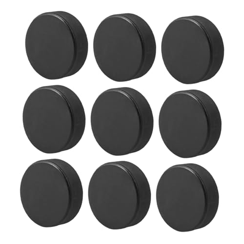 COOLHIYA 9 Pçs Puck Borracha Hóquei Rua Chinelos Dourados Trampolim Para Crianças Rolo Hóquei No Gel
