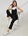 Lentta Women's Causal Jumpsuits V Neck Sleeveless Harem Overalls Stretchy Adjustable Strap Romper with Pockets(Black-S)