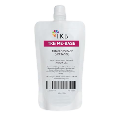 TKB Lip Gloss Base | Clear Versagel Base for DIY Lip Gloss, Moisturizing, Non-Sticky, Vegan, Made in USA (5.5oz (156g))