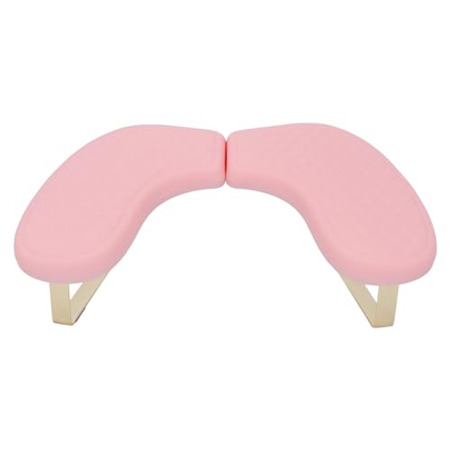 Repose-bras pour ongles en U rose ensemble de 2 coussins PU détachables