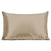 1 para poszewka na poduszkę w 100% z jedwabiu morwowego z ukrytym zamkiem błyskawicznym naturalna poszewka na poduszkę dla zdrowej standardowej królowej królowej - beżowa szara, 51 x 91 cm