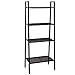 WEI-LUONG. Stojak Półki drabinkowe 4 Poziom Metalowa Półka Drabina Regał Kształtowany Rack Narożnik Szlachetki Kwiat Roślin Kwiat Stojak Czarny (Kolor: Czarny, Rozmiar: 148x60x35cm)