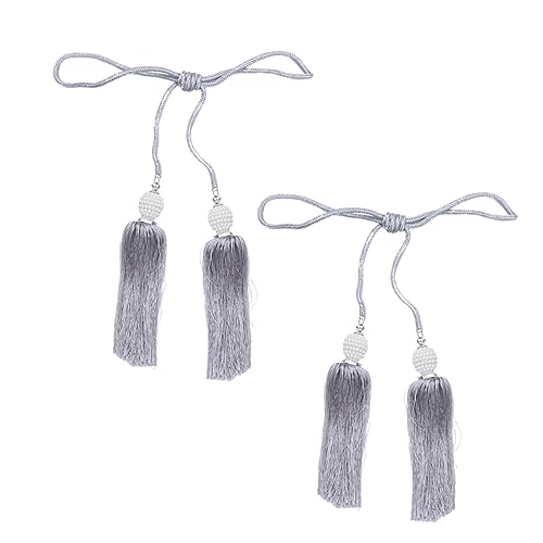 Garneck Pair of Silver Curtain Tiebacks No Drilling Fasteners Beautiful Decor Suitable for Occasions