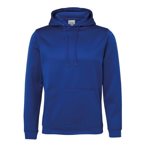 AWDis Men's Sports Polyester Hoodie, Blue (Royal Blue), X-Large