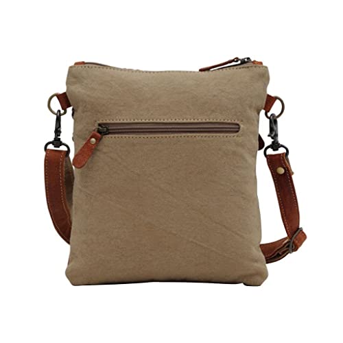 Image of Myra Bag Aztec Purse for Women - Canvas Bag with Real Leather Detailing, Boho Handbags for Women, Cute Western Purse