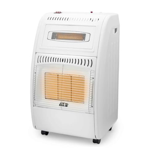 INTEC - Poêle à gaz 5700W Chauffage d'appoint Hybride Gaz et Électrique 20-100 m² - Piezo Kombi Line