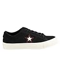 Cons Stern im Metallic-Look Converse Cons One Star Love Metallic OX Sneaker Damen schwarz/rot, 38 EU - 5.5 UK - 7.5 US
