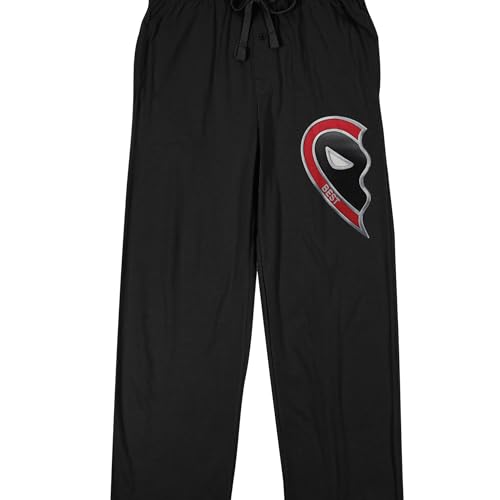 Bioworld Deadpool 3 Deadpool Half of Friends Heart Men's Black Sleep Pajama Pants2