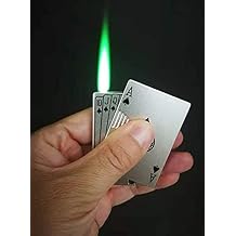 Green Torch Flame Windproof Lighter with Money Detector Lamp Metal LighterWithout Butane