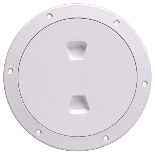 Screw Deck Plate 6" WHT Smooth
