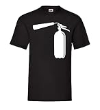  Camiseta, diseño de extintor de fuego Negro XXL