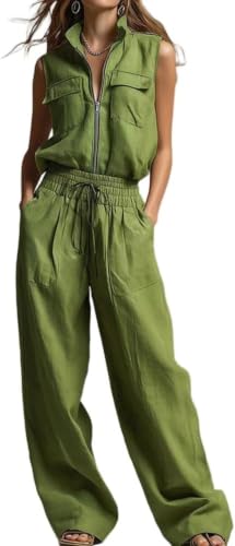 Conjunto de pantalones de pierna ancha con caída fluida elegante para un estilo de verano sofisticado 5