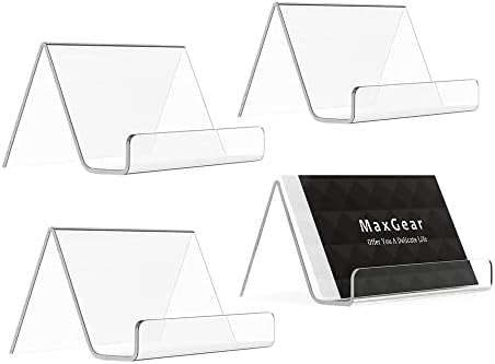 4er Set Acryl Visitenkartenhalter - Klare Tischständer Für Büro & Veranstaltungen
