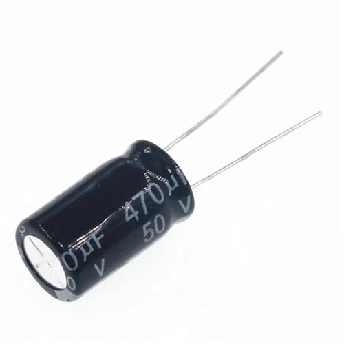 Condensateur électrolytique 470uF 50V aluminium radial 470mf50v 10x16mm pour circuit imprimé