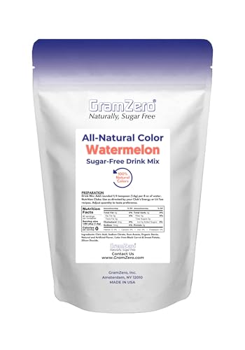 GramZero Watermelon Zero Calorie Sugar Free Drink Mix, Great For Nutrition Club Loaded Teas, Stevia Sweetened