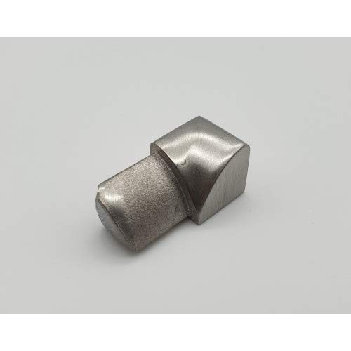 10 Stück Innenecken Rundprofil 10 mm gebürstet für Edelstahlschienen Rotthues Fliesenschiene Viertelkreisprofil
