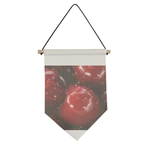 Toile suspendue fruits rouges photo cerise élégante pour décoration intérieure