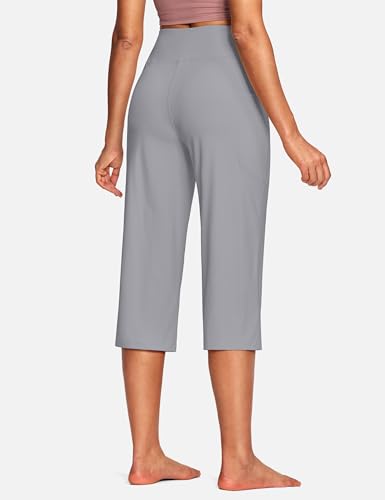 Image of ISEEGZ 15 inch / 18 inch / 21 inch / 25 inch Capri Pants for Women High Waist with Pockets Women's Capris Workout Yoga Pants Loose Straight Leg
