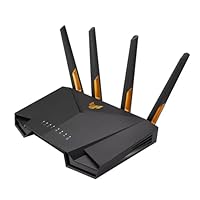 ASUS TUF Gaming AX4200 Dual Band WiFi 6 Router with Mobile Tethering (Replacement of 4G 5G routers)2.5Gbps port, Mobile Game Mode, Free Internet Security, AI Mesh, Gear Accelerator, Adaptive QoS