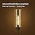 BoostArea Floor Lamp for Living Room, Modern Standing Lamp Stand Up Lamp with Glass Lampshade, 4W Bulb Included, Pole Lamp Tall Lamps for Bedroom, Living Room, Office, Kids Room, Reading