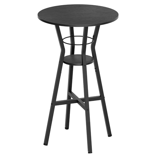 YATINEY Bar Table, 2-Tier Round High Top Table, Pub Table, Home Bar Counter Height, Bistro Tables, for...