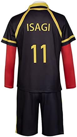 AwwwCos Anime Blue Lock Isagi Yoichi Cosplay Costume Football Jersey Sportswear Uniform Suits Sweatershirt Unisex