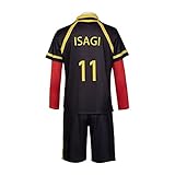 Weixu Kaiser Isagi Yoichi Kurona Cosplay Costume Red Football Jersey Shorts Halloween Carnival Party Outfits (NO.11) XXL