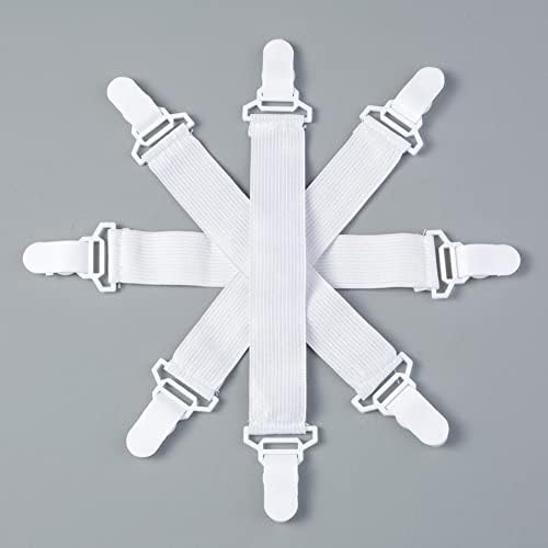 16 Pcs Bed Sheet Holder Straps,Corner Sheet Clips, Elastic Sheet Fasteners Heavy Duty Sheet Grippers for Bed Sheets, Mattress Covers, Sofa Cushion