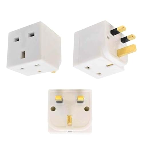 2 Way 3 Pin Power Plug Adaptor Splitter 13A Multi Wall Plug Cube 3 pins Socket Splitter Extension Plug adaptor UK Socket Splitter Block for Kitchen, Home, Office etc (pack of 1) - Image 2